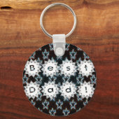 Porte-clés Meilleur papa avec les étoiles de néon (Recto)