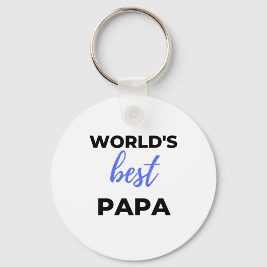 Porte-clés Meilleur Papa bl du monde (Recto)