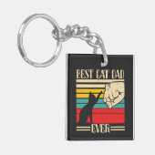 Porte-clés Meilleur Papa Chat du Monde (Devant gauche)