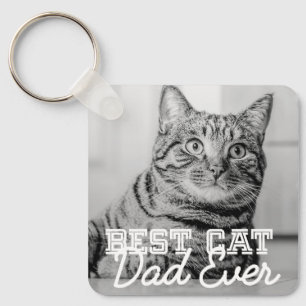 Porte-clés Meilleur Papa Chat du Monde Photo de Chien Personn