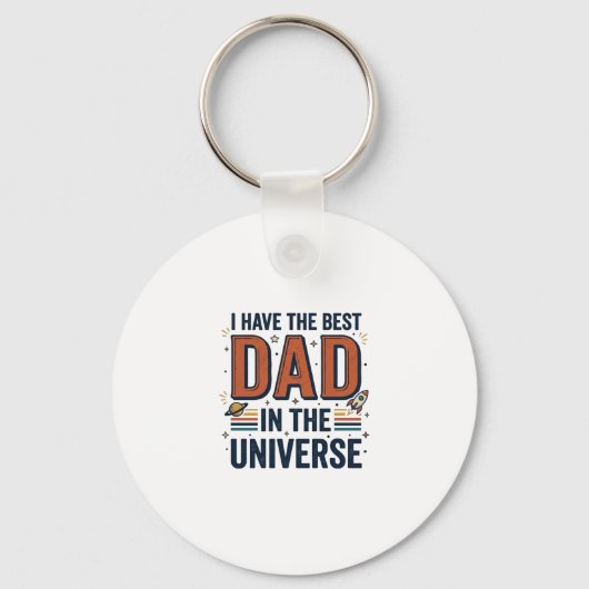 Porte-clés Meilleur papa de l'univers conception vectorielle (Recto)
