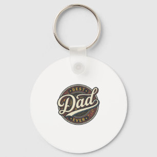 Porte-clés Meilleur Papa de Tous les Temps Vintage Badge T-Sh