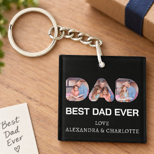 Porte-clés Meilleur Papa du Monde Cadeau Collage Photo