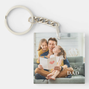 Porte-clés Meilleur Papa du Monde depuis 20XX Photo Moderne