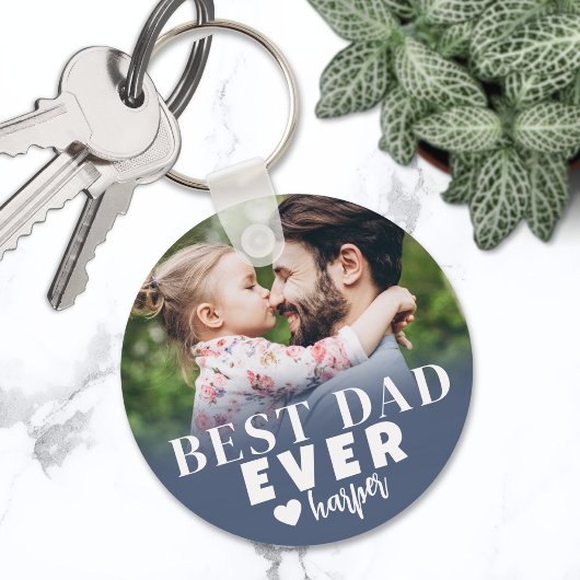 Porte-clés Meilleur Papa du Monde Photo Personnalisée