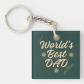 Porte-clés Meilleur Papa du Monde Typographie Simple Pères (Devant)