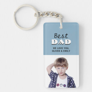 Porte-clés Meilleur papa Dusty Photo Bleue Fête des Pères
