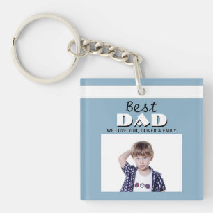 Porte-clés Meilleur papa Dusty Photo Bleue Fête des Pères