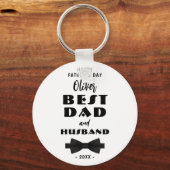 Porte-clés Meilleur papa et mari Cravate noire Élégant (Recto)