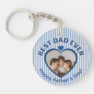 Porte-clés Meilleur Papa Golfeur Photo Modèle Minimaliste 26
