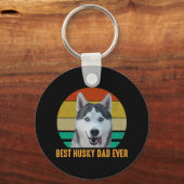 Porte-clés Meilleur papa Husky jamais (Recto)