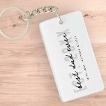 Porte-clés Meilleur papa Jamais Athlétique Moderne Fête des p<br><div class="desc">Ce design simple et moderne est composé de san serif et de typographie de script ludique.</div>