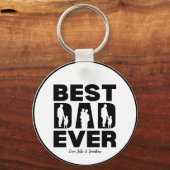 Porte-clés Meilleur papa jamais enfant Silhouette (Recto)