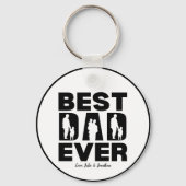 Porte-clés Meilleur papa jamais enfant Silhouette (Verso)