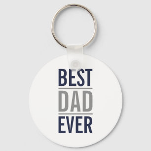Porte-clés Meilleur papa jamais Marine bleu moderne