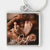 Porte-clés Meilleur Papa Jamais Moderne Classique Simple Phot (Devant)