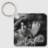 Porte-clés Meilleur Papa Jamais Moderne Classique Simple Phot (Recto)