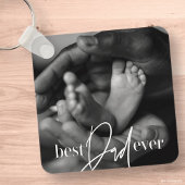 Porte-clés Meilleur Papa Jamais Moderne Classique Simple Phot