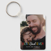 Porte-clés Meilleur papa jamais photo (Recto)