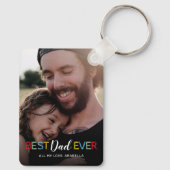 Porte-clés Meilleur papa jamais photo (Verso)