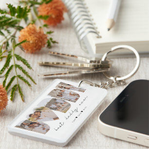 Porte-clés Meilleur papa jamais photo moderne Collage Fête de