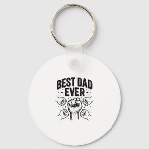 Porte-clés Meilleur Papa Jamais Poing Vintage Design de T-Shi