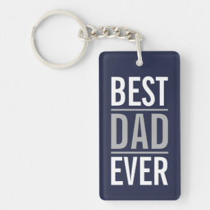Porte-clés Meilleur papa jamais Porte - clé bleu de la mari