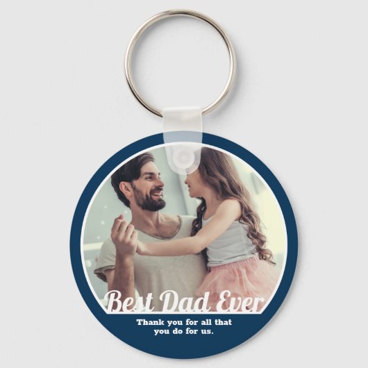 Porte-clés Meilleur papa Jamais un message moderne et garde p (Recto)