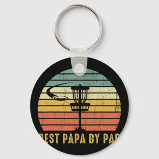 Porte-clés Meilleur Papa Par Par Cadeau Drôle de Golf de Disq