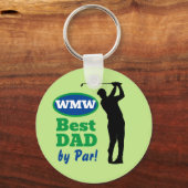 Porte-clés Meilleur Papa Par Par ! Monogramme (Recto)