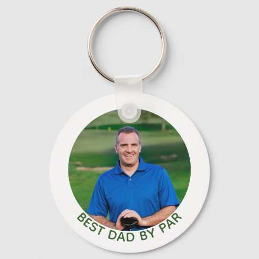 Porte-clés Meilleur papa par Par Par Golf Photo (Recto)