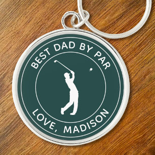 Porte-clés Meilleur Papa Par Personnalisation Golfeur Nom Per