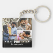 Porte-clés Meilleur Papa personnalisé 6 photos en collage pou (Dos)