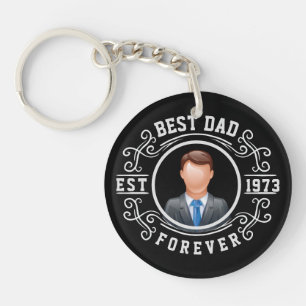 Porte-clés Meilleur papa pour toujours cadeau d'anniversaire