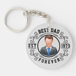 Porte-clés Meilleur papa pour toujours cadeau d'anniversaire