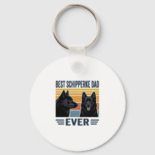 Porte-clés Meilleur Papa Schipperke Jamais Design Vectoriel R