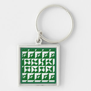 Porte-clés Meilleur papa Wild Texte Motif & Étoiles Vert & Bl