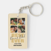 Porte-clés Meilleur Père de Bonus d'Ever | Collage de photos (Dos)