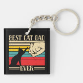 Porte-clés Meilleur père de chat jamais (Dos)