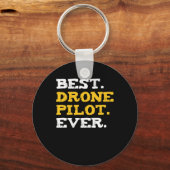 Porte-clés Meilleur Pilote De Drone Jamais Drôle Quadcopter C (Recto)