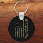 Porte-clés Meilleur Pop Pop Jamais Camouflage Drapeau América (Recto)