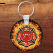 Porte-clés Meilleur Porte - clés de thème Firefighter (Recto)