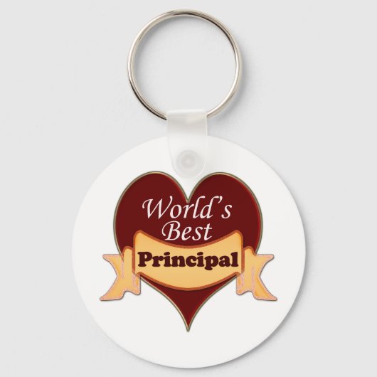 Porte-clés Meilleur Principal du monde (Recto)