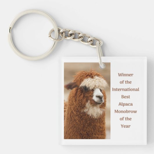 Porte-clés Meilleur Sourcil Unique d'Alpaca (Devant)