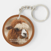Porte-clés Meilleur Sourcil Unique d'Alpaca (Dos)