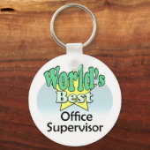 Porte-clés Meilleur superviseur de bureau au monde (Recto)