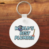 Porte-clés Meilleur T-shirt Plumber au monde (Recto)