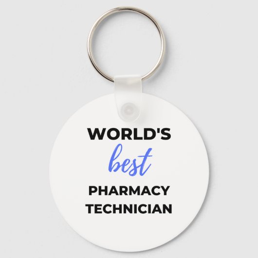 Porte-clés Meilleur technicien en pharmacie au monde 2 (Recto)