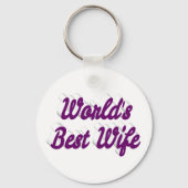 Porte-clés Meilleur texte violet de femme (Recto)