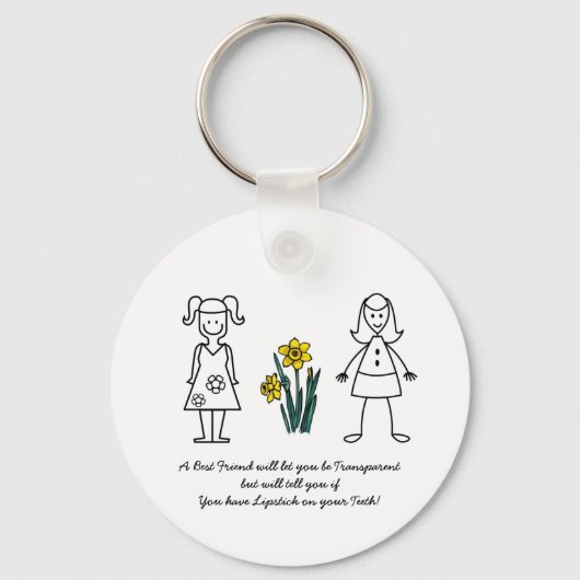 Porte-clés Meilleure collection d'amis transparente (Recto)